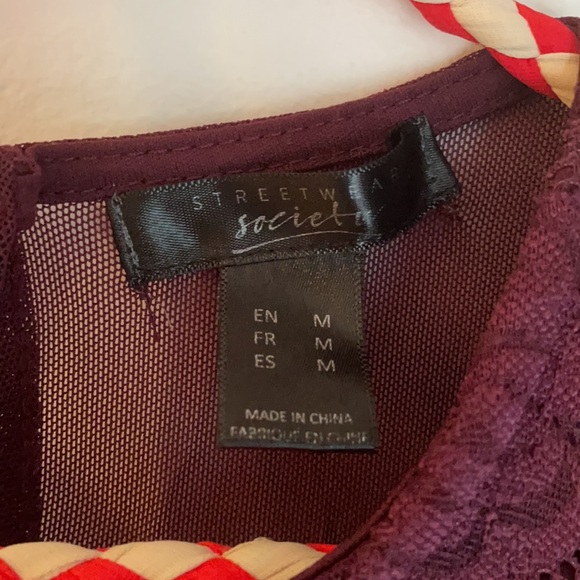 Red Streetwear Society Bodysuit - Picture 3 of 4